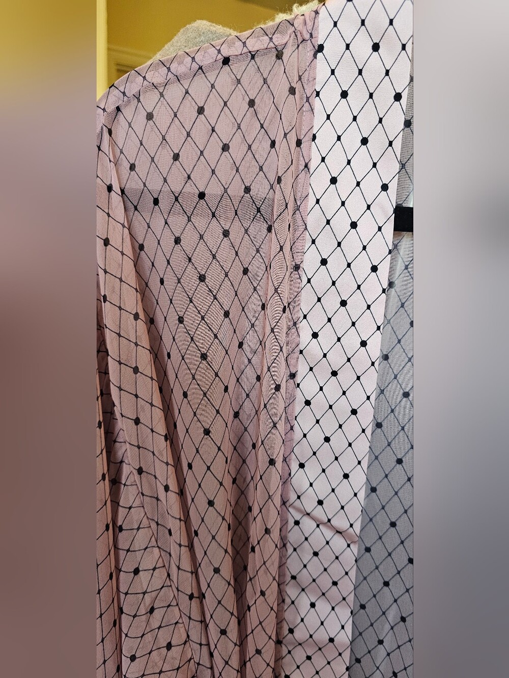 Victoria's Secret Dusty Rose Mesh Dot Sheer Robe. Size S/XS - Picture 3 of 5